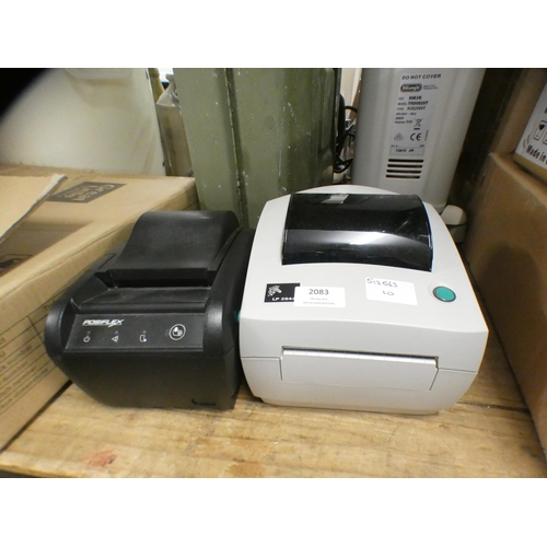 2083 - Posiflex Digital Label printer, LPZ2844 and receipt printer