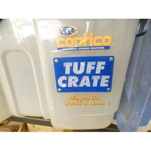 2089 - 3 Contico Tuff Crate Plastic storage boxes