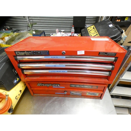 2124 - Snap On 2 drawer metal tool chest and Clarke HD 3-drawer metal tool chest