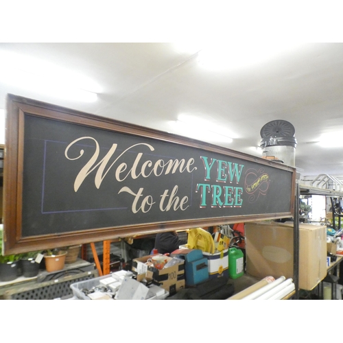 2143 - Two 4ft x 1ft framed pub chalkboard signs