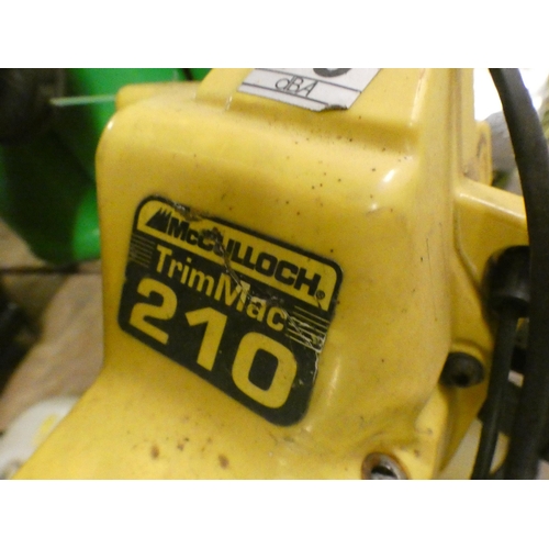 2145 - 4 Petrol-driven strimmers - for spares or repair with plastic tool box