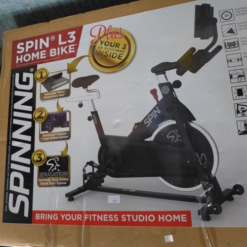 3409 - Spin Home Exercise Bike  , Original RRP  £389.99 + vat  (250A -5)  * This lot is subject to vat