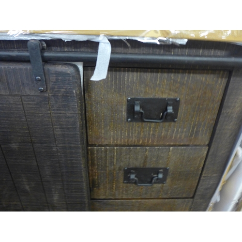 1636 - A hardwood two drawer, two door sideboard * this lot is subject to VAT