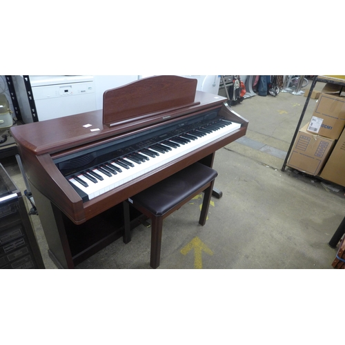 2252 - Technics SC-PX665 electric piano with stand and stool