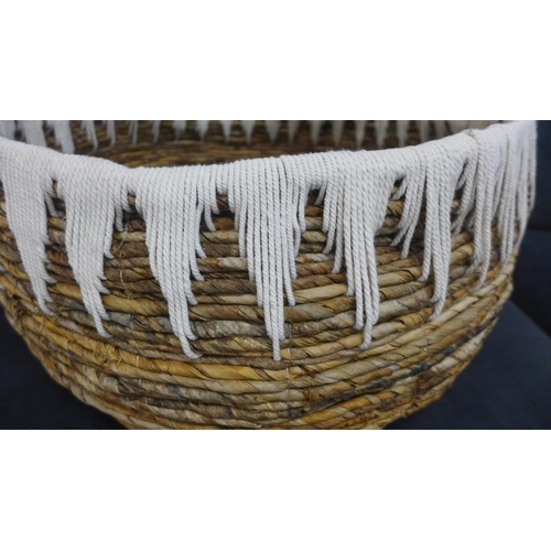 1363 - A natural seagrass storage basket, H 26cms (KP00924)   #