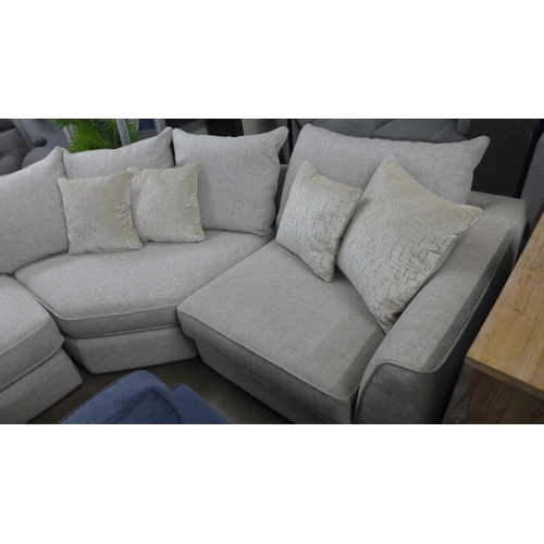 1366 - An oatmeal upholstered LHF corner sofa