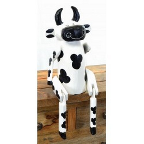 1396 - An articulated sitting Friesian cow, H 31cms (AR01614)   #