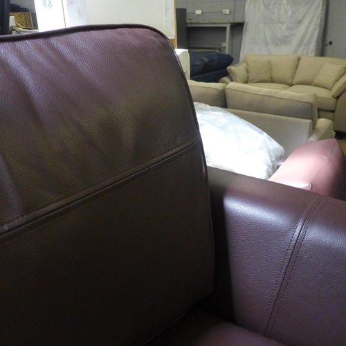 1471 - A Camden-flex dollaro chestnut leather standard chair with banquette footstool