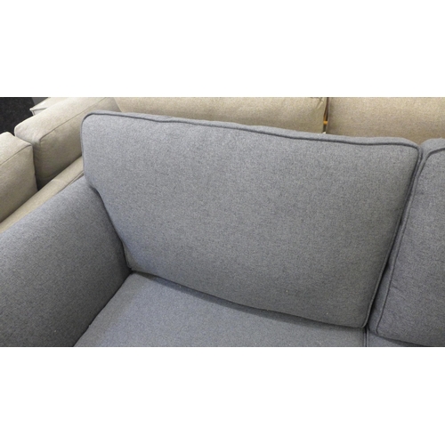 1480 - A steel blue upholstered three seater sofa