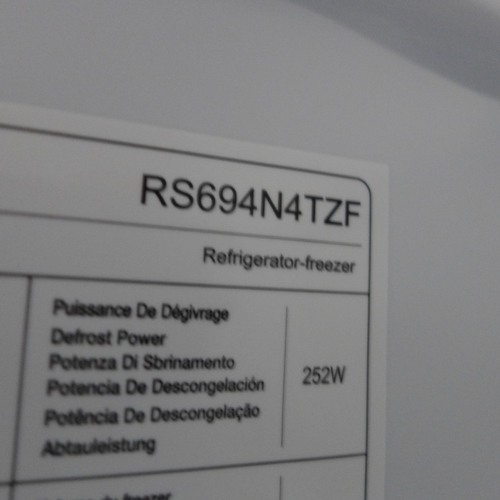 3056 - Hisense Side-By-Side Stainless Steel Fridge Freezer (Model: RS694N4TZF) (4110-26)   Original RRP £70... 