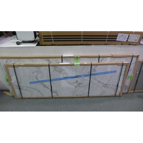 3062 - 2x Calcutta Cloud Gloss Worktops (1800x602x38mm & 2065x700x38mm Approx)    * This lot is subject to ... 