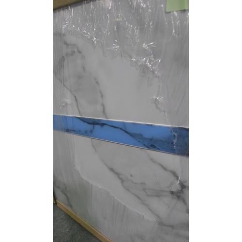 3062 - 2x Calcutta Cloud Gloss Worktops (1800x602x38mm & 2065x700x38mm Approx)    * This lot is subject to ... 