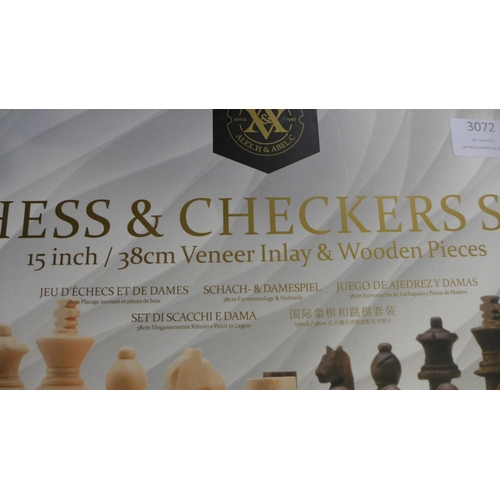 3072 - Wooden Chess and Checkers Set, 15