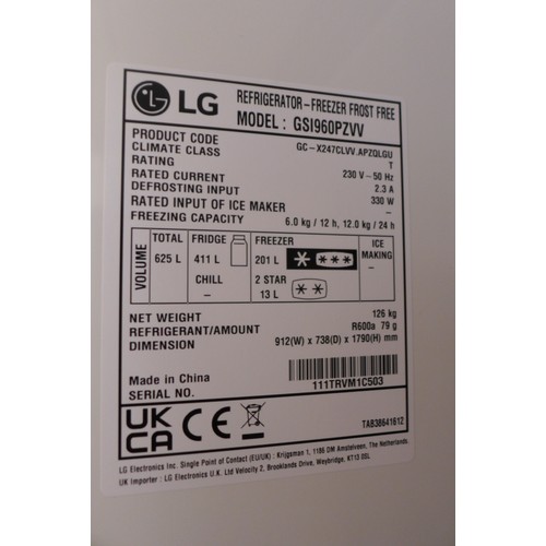 3048 - LG Side-By-Side Fridge Freezer (Model: GSI960PZVV)    (4110-9)   Original RRP £1333.33+ VAT  * This ... 