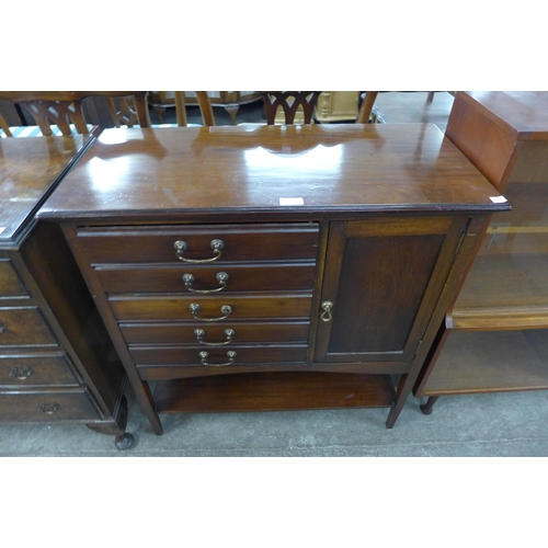 19 - An Edward VII mahogany music cabinet