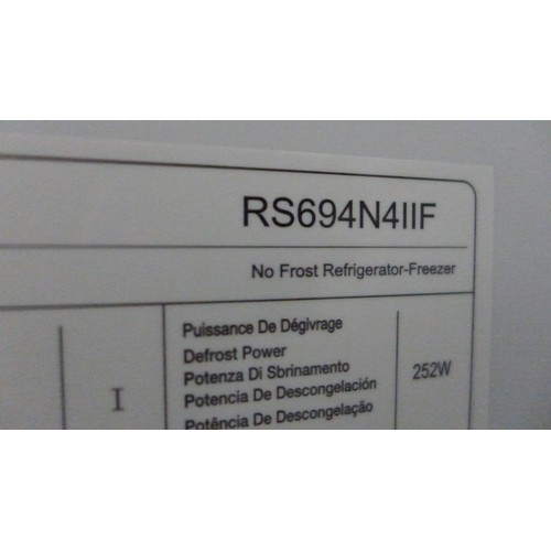 3050 - Hisense Side-By-Side Stainless Steel Fridge Freezer (Model: RS694N4IIF) (4110-25)   Original RRP £66... 