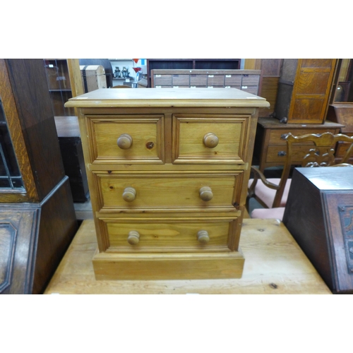 144 - A small pine chest of drawers