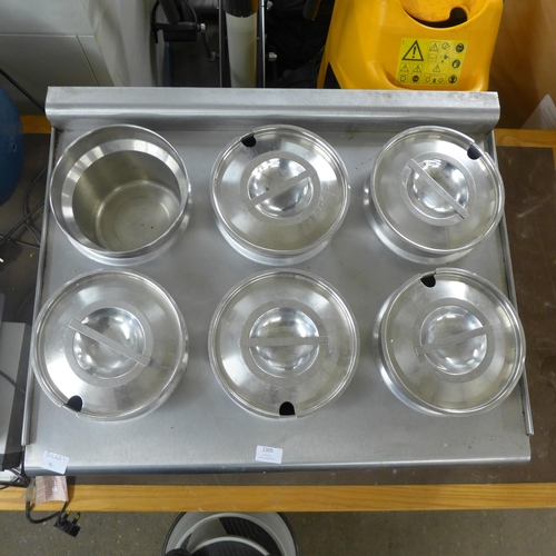 2305 - Lincat 6 pot stainless steel commercial bain marie