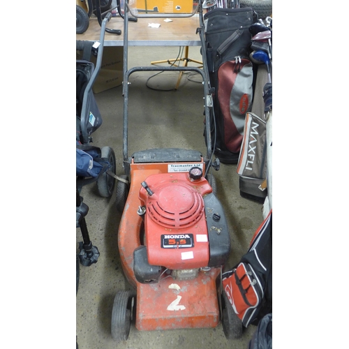 2329 - Honda 5.5 petrol-driven lawnmower, no collector