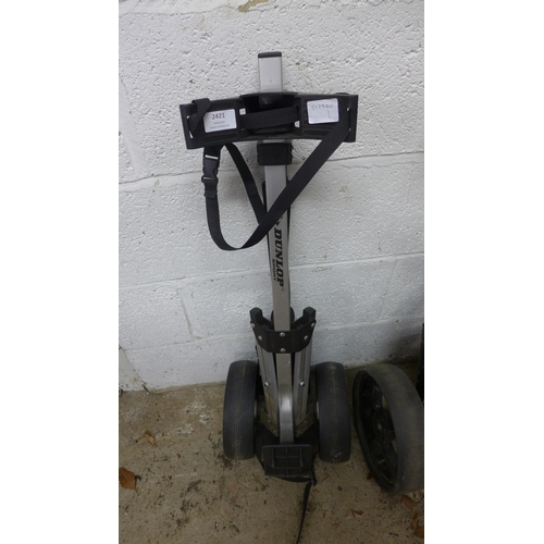 2336 - 3 Push/pull golf trolleys, bare units