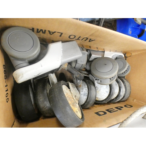 2009 - Box of scaffold tower castors and other heavy duty castors