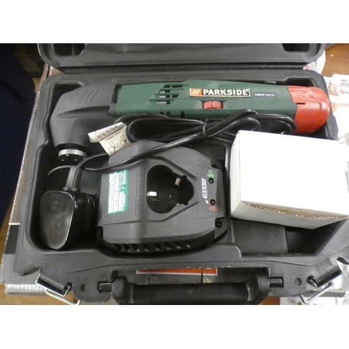 2052 - Boxed energy saver site light and unused oscillating multi tool