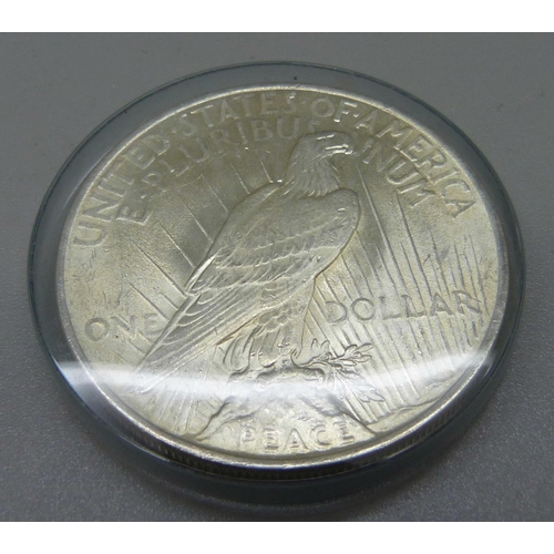 1036 - A USA Peace one dollar coin, 1922