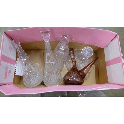 1073 - A collection of glass decanters, some with labels **PLEASE NOTE THIS LOT IS NOT ELIGIBLE FOR POSTING... 