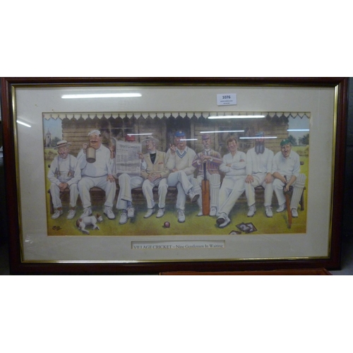 1076 - Golf and football related items including cigarette cards, framed pictures, a football programme, et... 