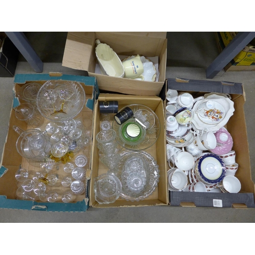 1089 - China, tea ware and glass ware, (4 boxes) **PLEASE NOTE THIS LOT IS NOT ELIGIBLE FOR POSTING AND PAC... 