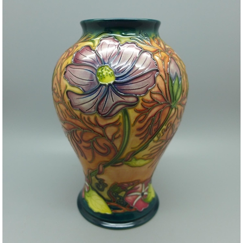 603 - A Moorcroft vase, DW and 2000 backstamp, 15.5cm