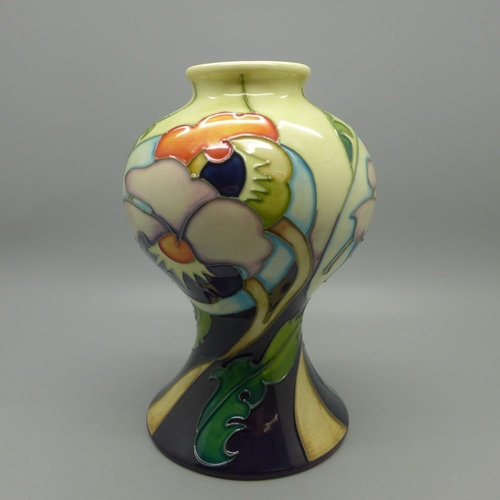 604 - A Moorcroft Thoughts in Flight vase, 2007 backstamp, 16cm