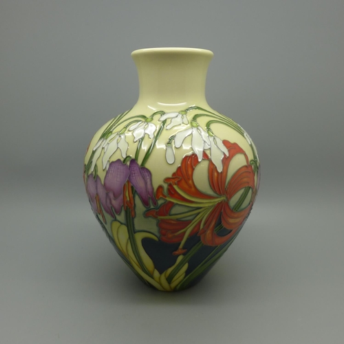 612 - A Moorcroft vase, March Morning by Kerry Goodwin, 18cm