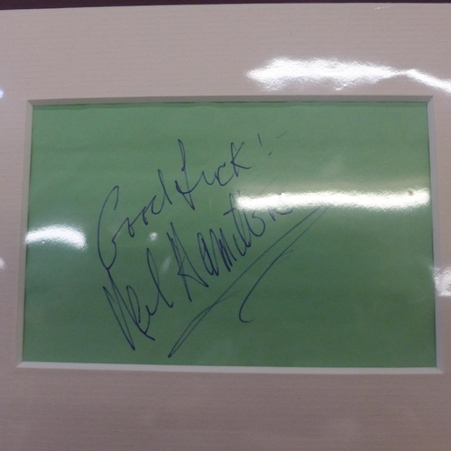 616 - A Batman autographed display, Neil Hamilton (Commissioner Gordon)