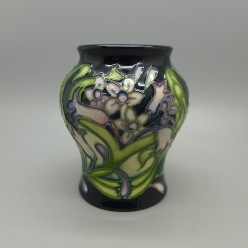 632 - A small Moorcroft Iris vase, 8cm