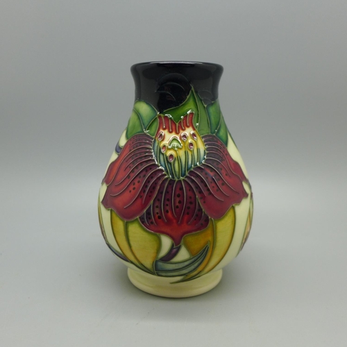 634 - A small Moorcroft Anna Lily vase, 10cm