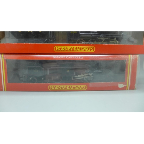 650 - Two Hornby 00 gauge locomotives, R239 BR 2-6-4T Class 4P and R322 BR 2-8-0 Class 8F, boxed