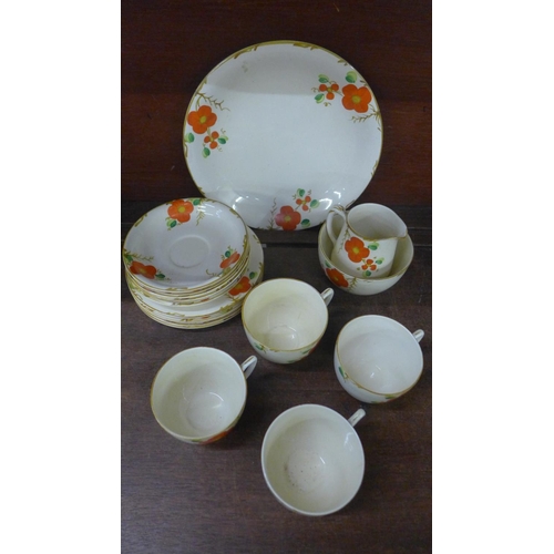 703 - A Homeleighware hand painted early 20th Century part tea set