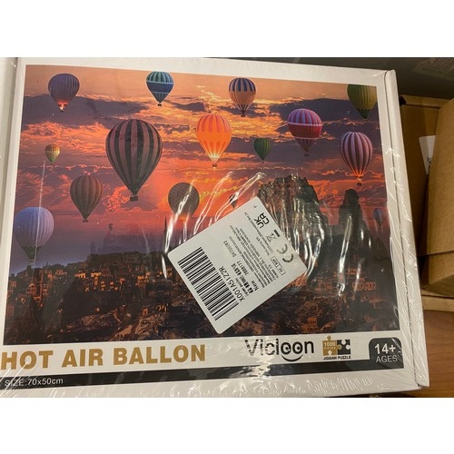 2047 - 3 Sealed 1000-piece jigsaws (hot air balloons, Positano, Italy, Monet's Soleil Levant)