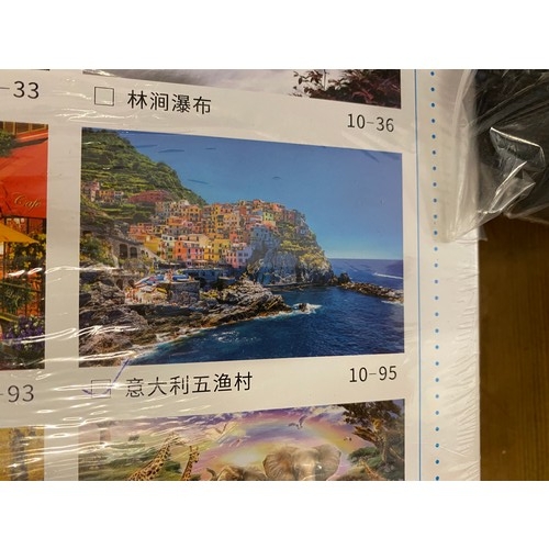 2047 - 3 Sealed 1000-piece jigsaws (hot air balloons, Positano, Italy, Monet's Soleil Levant)