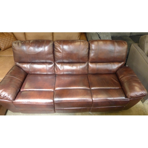 1498 - A Charly chestnut three and two seater sofa