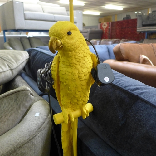 1521 - A yellow parrot floor lamp