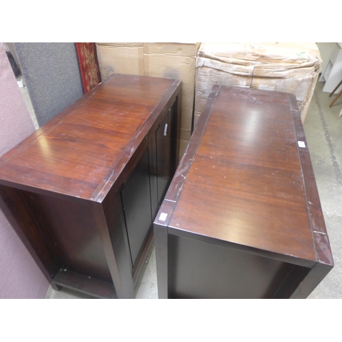 1683 - A pair of rosewood effect two door sideboards , marked