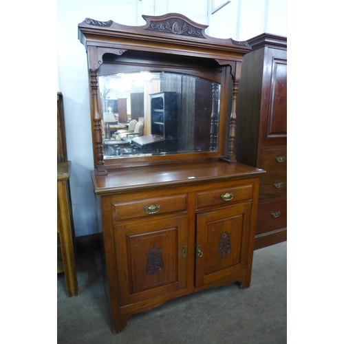 103 - An Edward VII walnut mirror back sideboard