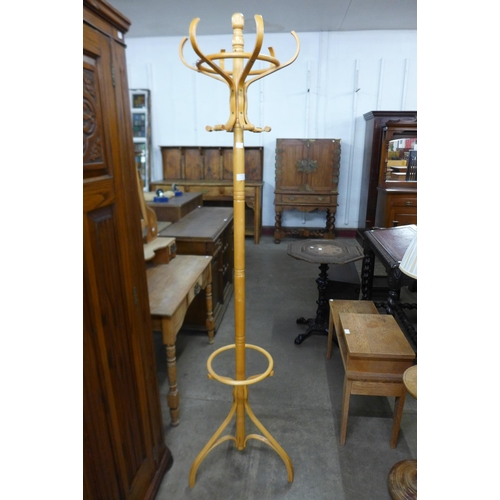 112 - A beech bentwood coatstand