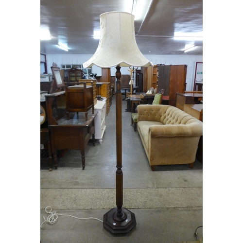 123 - A beech standard lamp