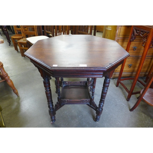 128 - An Edward VII mahogany octagonal occasional table