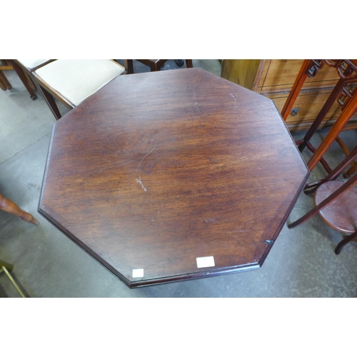 128 - An Edward VII mahogany octagonal occasional table