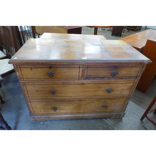 131 - A Victorian pine chest of drawers