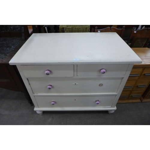 143 - A Victorian painted pine chest